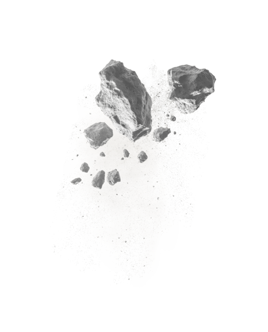 Top right asteorid decoration